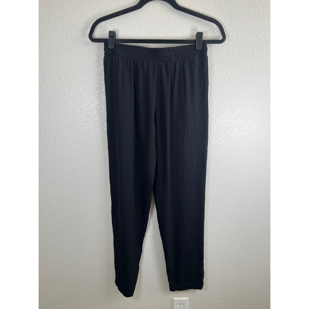 Bailey 44 Silk Pants Elastic Waist Zipper Pockets Minimalist Office Black XS - Picture 7 of 9